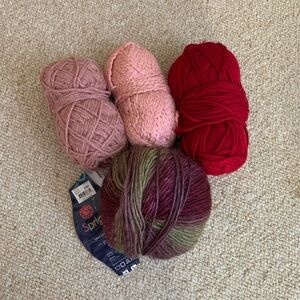 Acrylic yarn, cotton viscose wool blend